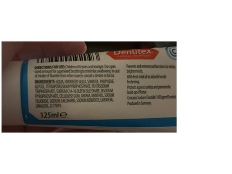 Dentitex Complete Care Whitening Fluoride Toothpaste, 125 mL