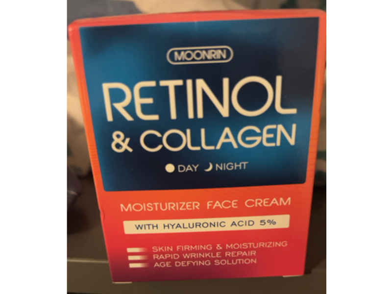 Moonrin Moisturizer Face Cream, Retinol & Collagen, 1.85 fl oz/55 mL