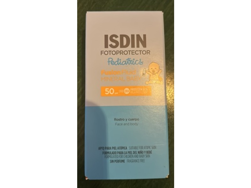 Isdin Fotoprotector Pediatrics Fusion Fluid Mineral Baby Sunscreen, SPF 50, 50 mL