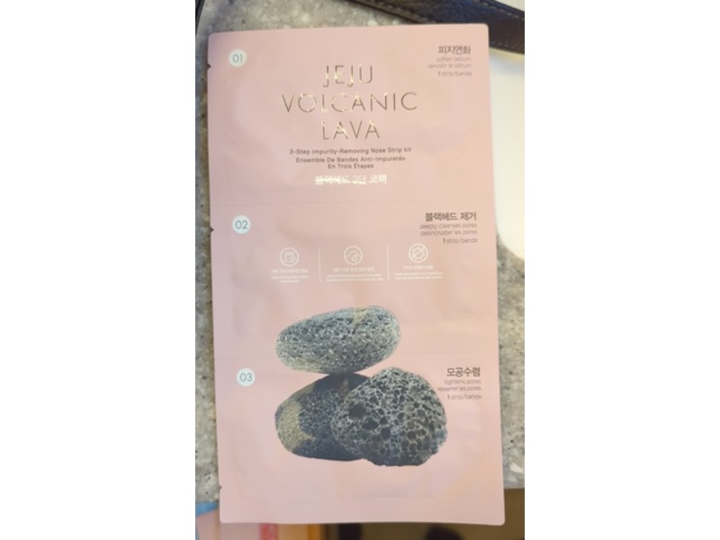 The Face Shop Jeju Volcanic Lava 3 Step Impurity Removing Nose Strip Kit