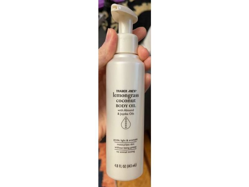 Trader Joe's Lemongrass Coconut Body Oil, 4.8 fl oz/143 mL