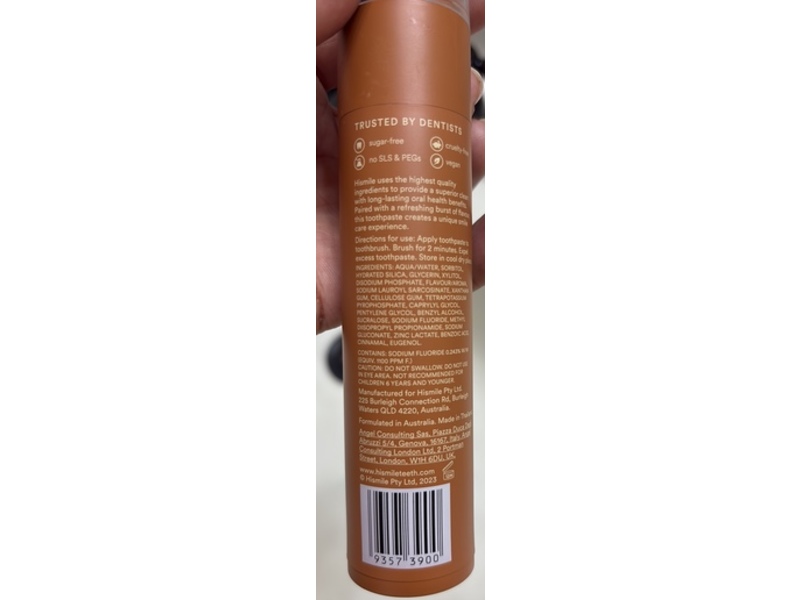 Hismile Toothpaste, Cinnamon Donut, 2.1 oz/60 g