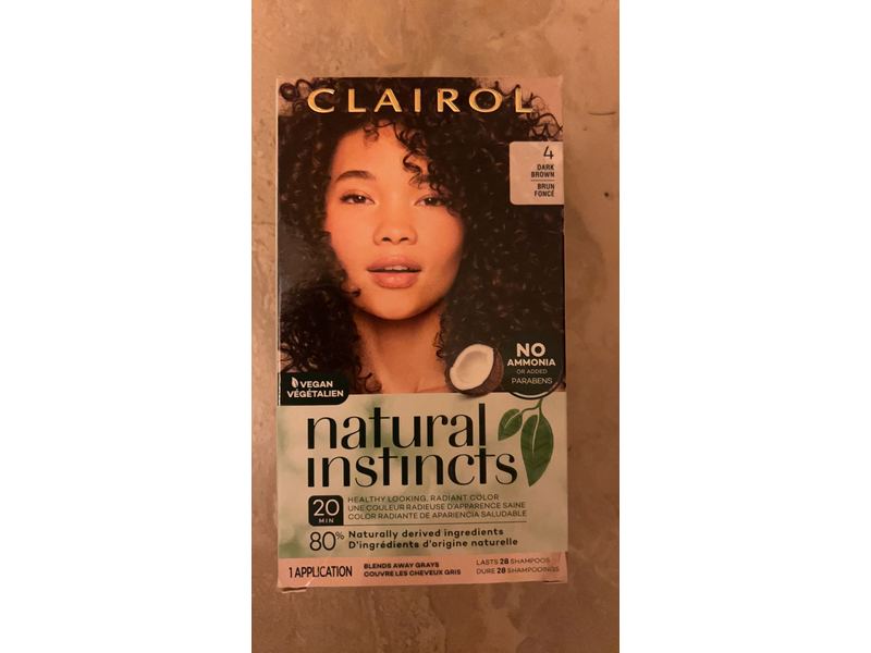 Clairol Natural Instincts Non-Permanent Hair Color, 4 Dark Brown, 1 ct