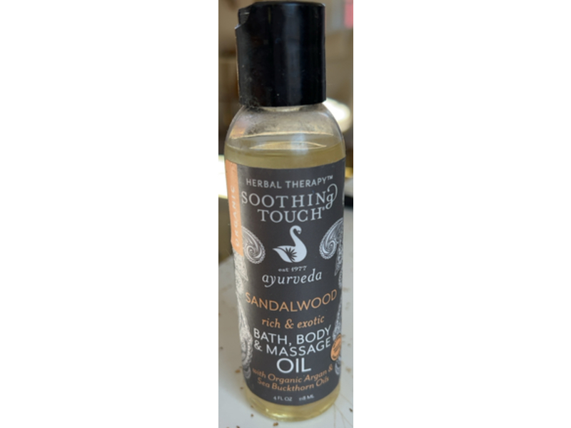 Soothing Touch Bath, Body & Massage Oil, Sandalwood, 4 fl oz/118 mL