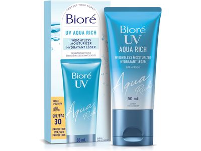 Biore Uv Aqua Rich Weightless Moisturizer Lotion, SPF 30, 50 mL