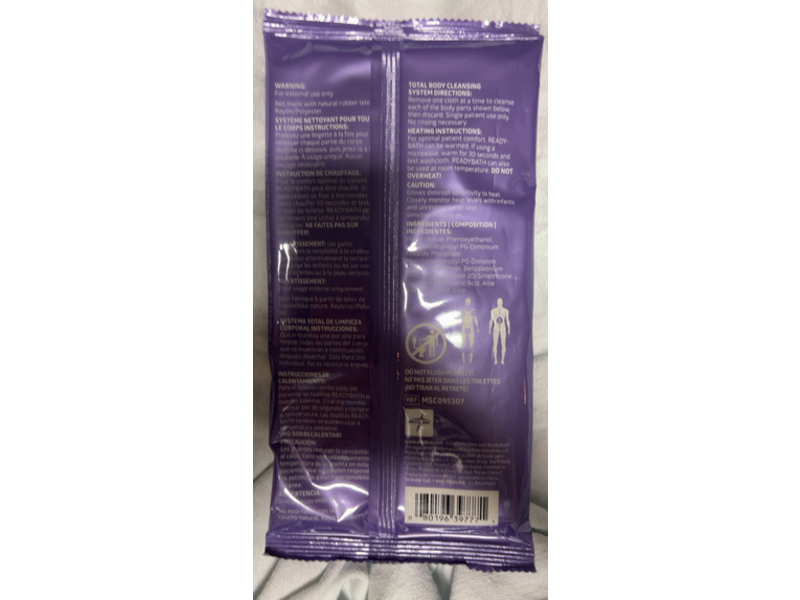 Medline Readybath Bathing Cloth, 5 Count