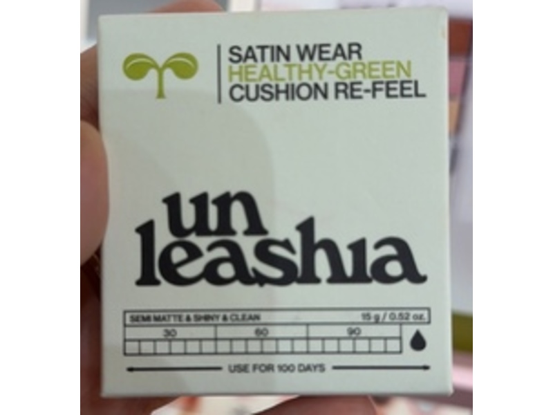Unleashia Satin Wear Healthy-Green Cushion Re-Feel, 25N Blush, 0.52 oz/15 g