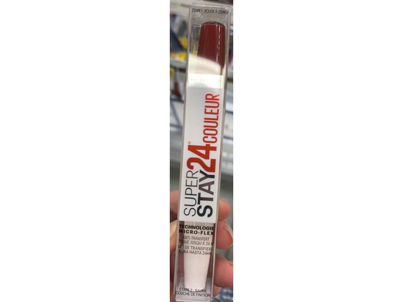 Maybelline New York Super Stay 24 Couleur, 2-Step Lip Color, Keep Up The Flame 025