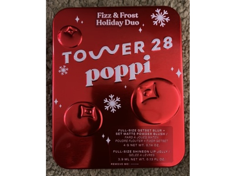 Tower 28 Poppi Fizz & Frost Holiday Blur + Set Matte Blush+ Lip Jelly Duo, 0.13 oz/3.9 mL