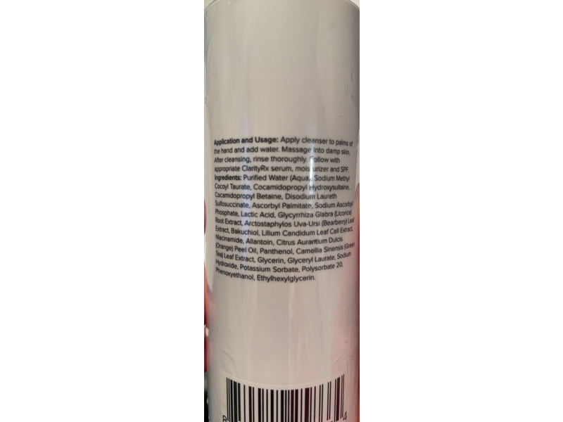 ClarityRx C-Results Facial Cleanser Brighten & Refresh, Vitamin C, 6 fl oz/180 mL