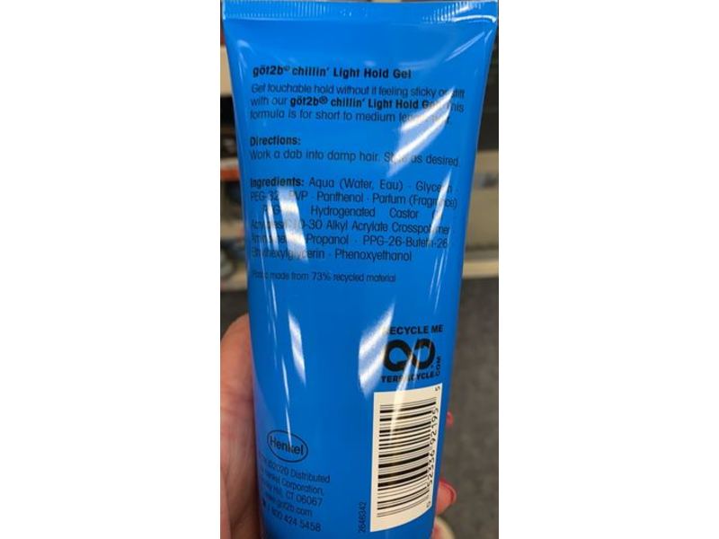 Schwarzkopf Got 2B Light Hold Gel, Chillin', 6 oz/170 g, Pack of 2