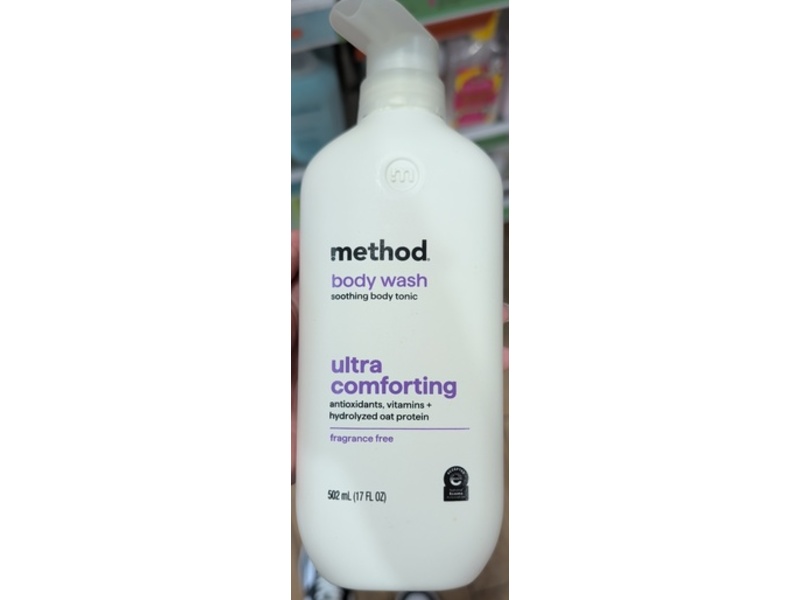 Method Ultra Comforting Body Wash, Fragrance Free, 17 fl oz/502 mL
