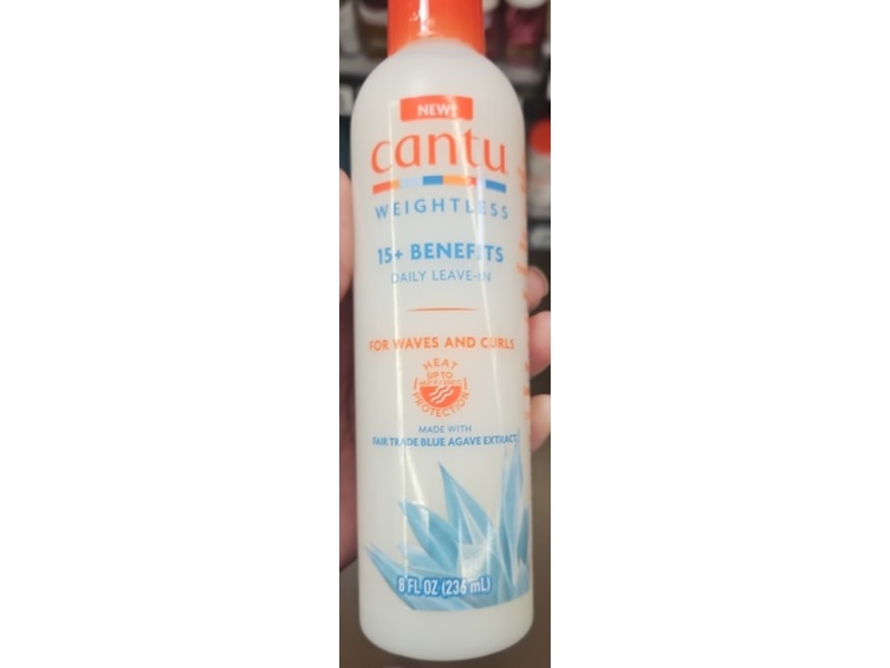 Cantu Weightless Daily Leave-In Cream, Blue Agave Extract, 8 fl oz/236 mL