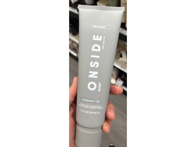 Onside Deep Moisture Body Cream, Fragrance Free, 7.1 fl oz/210 mL