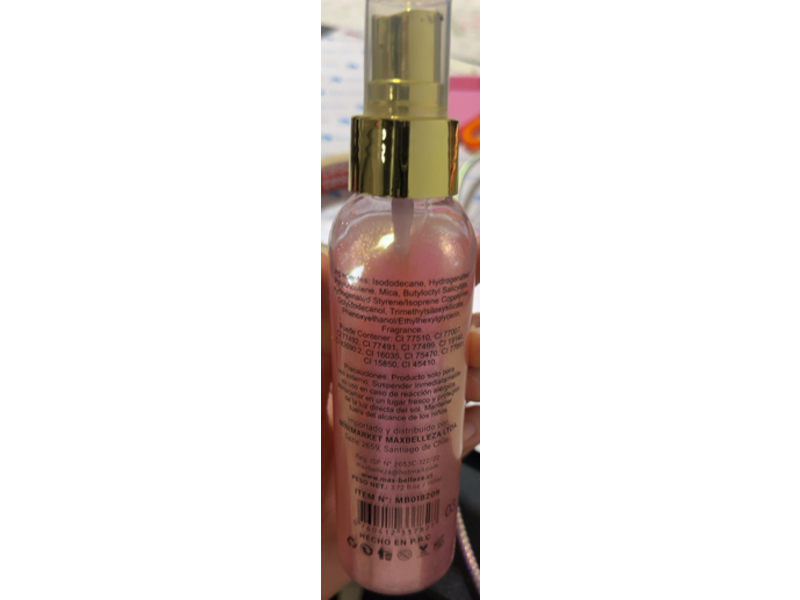 Max Belleza Flamenco Shimmer Spray, 03, 3.72 fl oz/110 mL