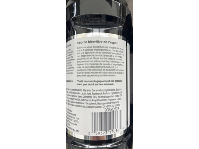 Ombra Spa Aromatic Foam Bath, Rose Green Tea, 500 mL