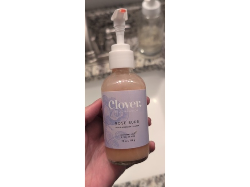 Clover By Clove + Hallow Gentle Rosewater Cleanser, Rose Suds, 118 mL