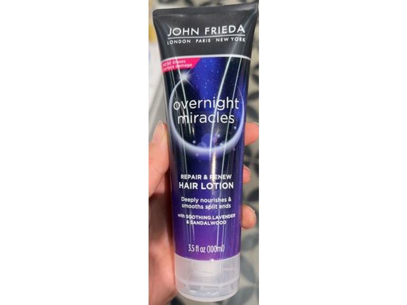 John Frieda Overnight Miracles Hair Lotion, Repair And Renew, 3.5 fl oz/100 mL