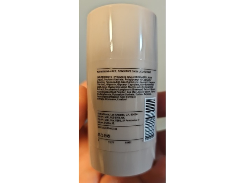 Salt & Stone, Bergamot & Hinoki, Deodorant Gel, 1 oz/28 g