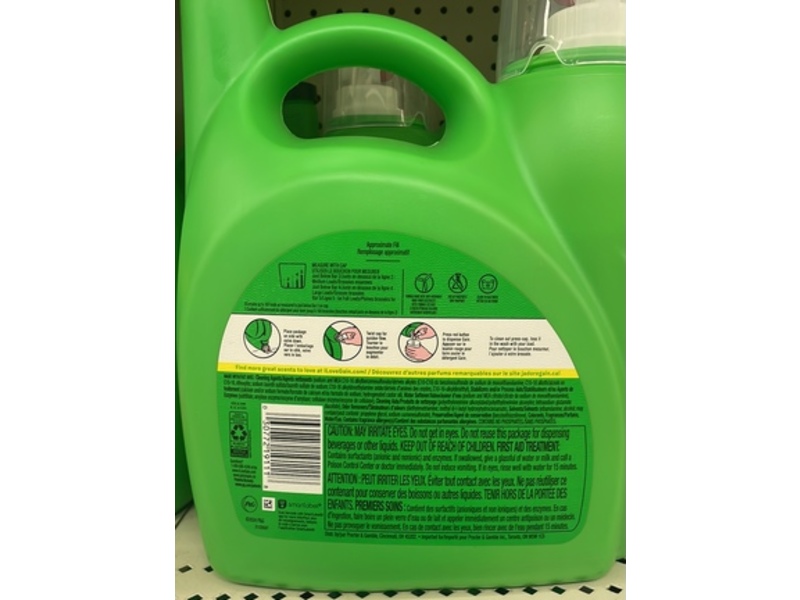 Gain Liquid Laundry Detergent, Spring Daydream, 100 Loads, 144 fl oz/4.25 L