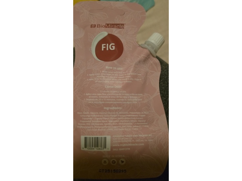 BioMiracle Clay Face Mask, Fig, 1.23 oz/35 g
