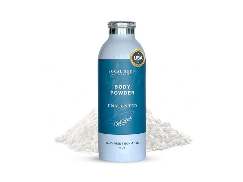 Socal Suds & Company Body Powder, Unscented, 4 oz