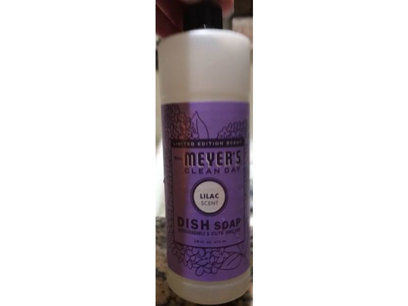 Mrs. Meyer's Clean Day Liquid Dish Soap, Lilac Scent, 16 fl oz/473 mL