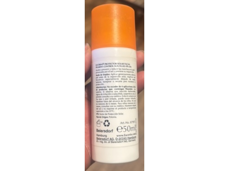 Eucerin Sun Fluid Pigment Control Sunscreen, SPF 50+, 50mL