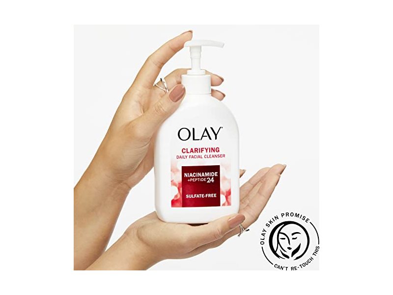 Olay Niacinamide + Peptide 24 Clarifying Face Wash, Sulfate-Free,16 fl oz/473 mL