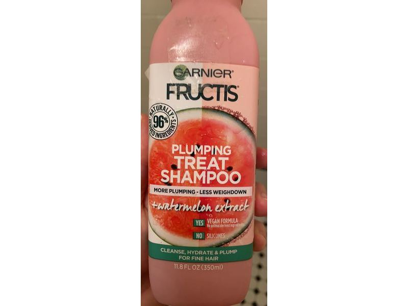 Garnier Fructis Plumping Treat Shampoo, Watermelon Extract, 11 fl oz/350 ml
