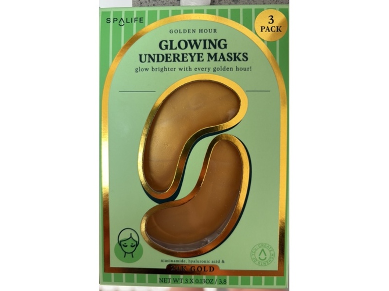 Spalife Golden Hour Glowing Undereye Masks, 0.13 oz/3.8 g, Pack Of 3