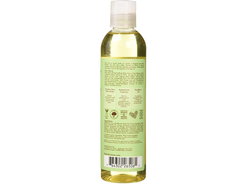 Shea Moisture Raw Shea & Cupuacu Daily Defense Bath, Body & Massage Oil, 8 fl oz/237 mL