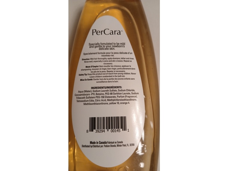 Percara Baby Shampoo, 15 fl oz/444 mL