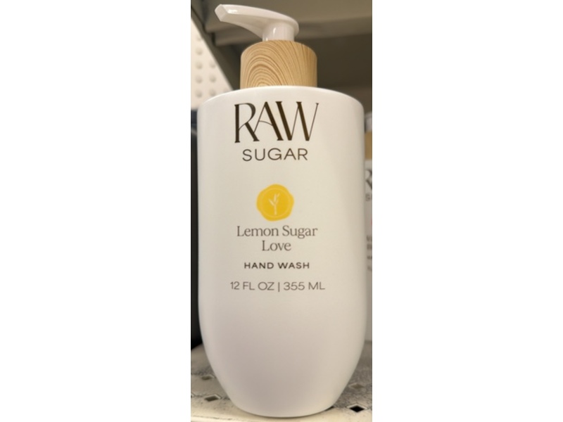 Raw Sugar Hand Wash, Lemon Sugar Love, 12 fl oz/355 mL, Pack Of 4