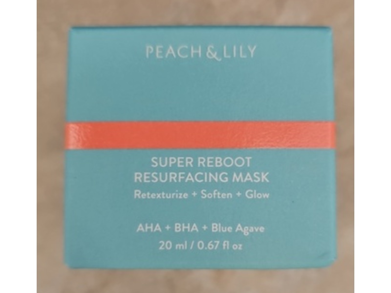 Peach & Lily Super Reboot Resurfacing Mask, AHA, BHA & Blue Agave, 0.67 fl oz/20 mL