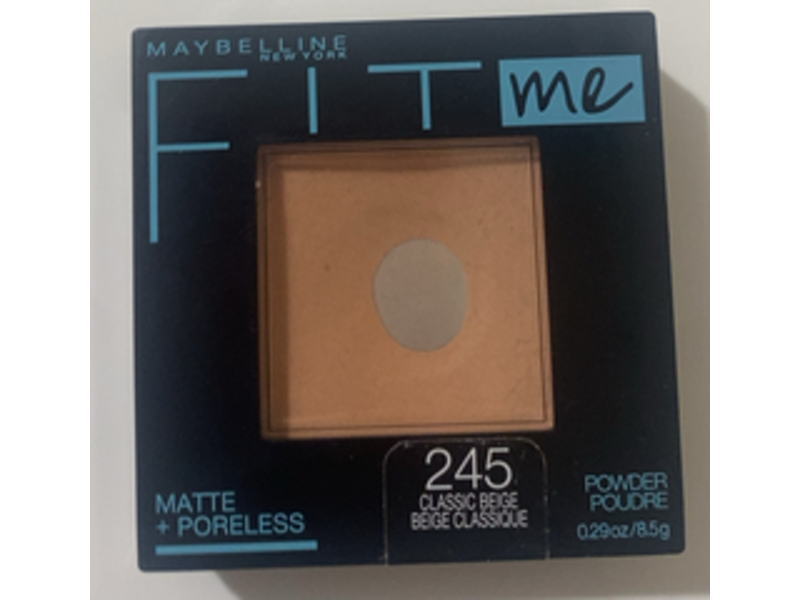 Maybelline New York Fit Me Matte + Poreless Powder, 245 Classic Beige, 0.29 oz/8.5 g