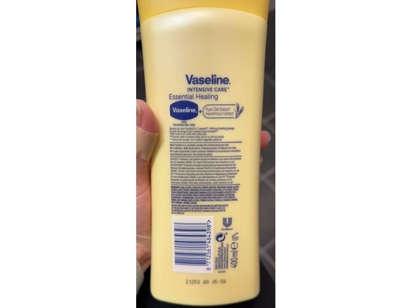 Vaseline Essential Moisture Daily Body Lotion, 13.52 oz/400 mL