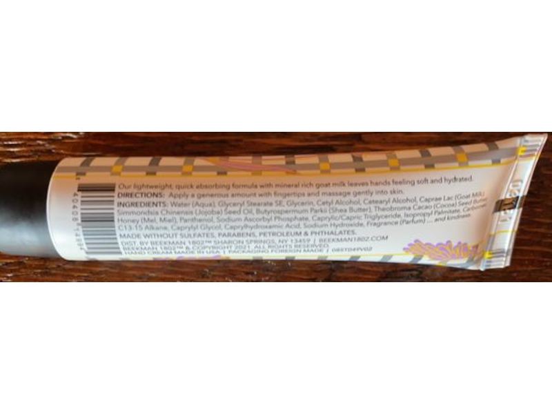Beekman 1802 Goat Milk Hand Cream, Lavender, 0.5 fl oz/15 mL