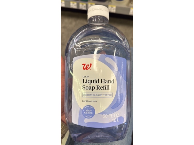 Walgreen's Clear Liquid Hand Soap Refill, 50 fl oz/1.48 L