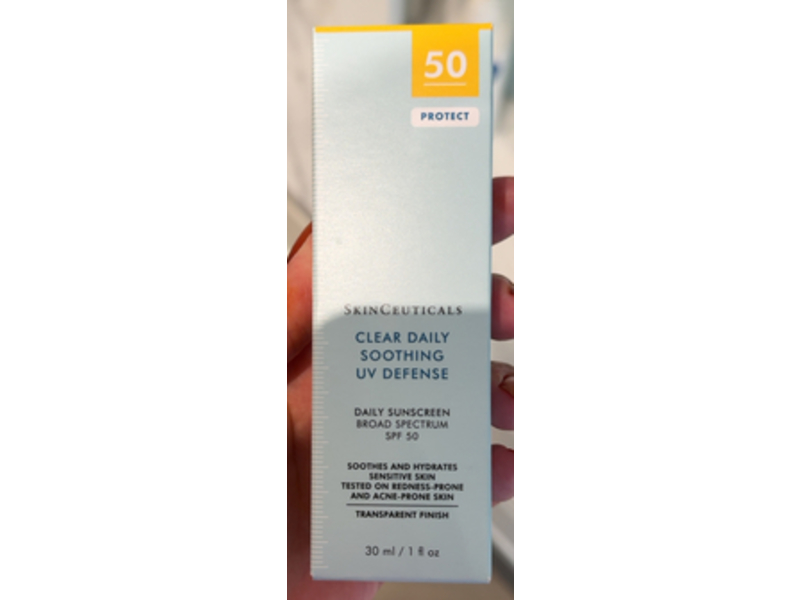 Skinceuticals Clear Daily Soothing UV Defense Sunscreen, SPF 50, 1 fl oz/30mL