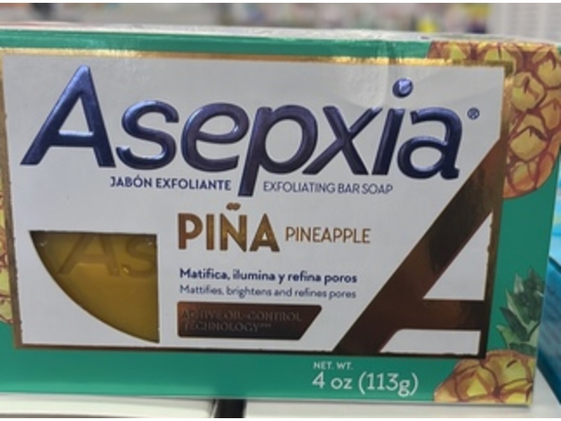 Asepxia Exfoliating Bar Soap, Pina Pineapple, 4 oz/113 g