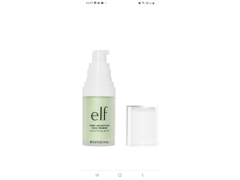 e. l. f. Cosmetics Tone Adjusting Face Primer, Neutralizing Green, 0.47 fl oz/14 mL