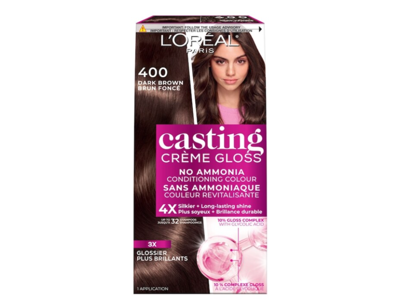 L'Oréal Paris Casting Crème Gloss Semi Permanent Hair Color, Dark Brown, 1 Application