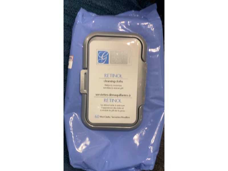 Global Beauty Care Retinol Cleansing Cloths & Makeup Removal Wipes, 60 Count