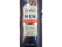 Suave Men Thick & Full Strengthening 2-In-1 Shampoo + Conditioner, Birch & Oakwood, 28 fl oz/828 mL - thumbnail 2