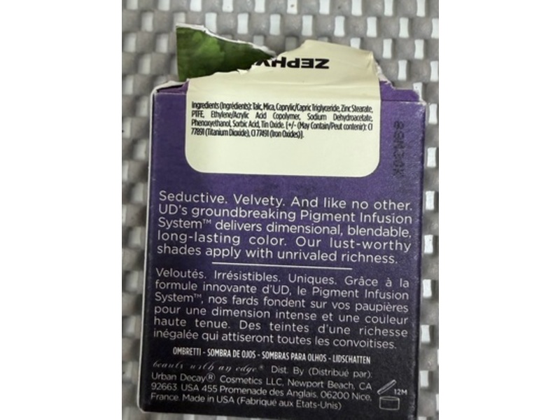 Urban Decay Eyeshadow, Zephyr, 0.05 oz/1.5 g