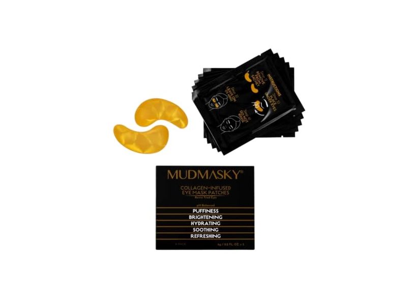 Mudmasky Collagen-Infused Eye Mask Patches, 0.2 fl oz/6 g, 5 Pair
