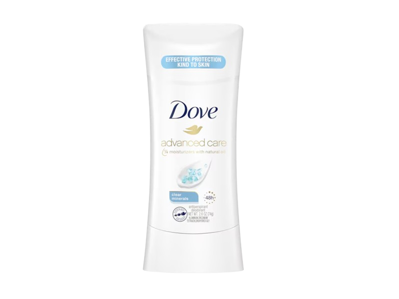 Dove Advanced Care Antiperspirant Deodorant Stick, Clear Minerals, 2.6 oz/74 g