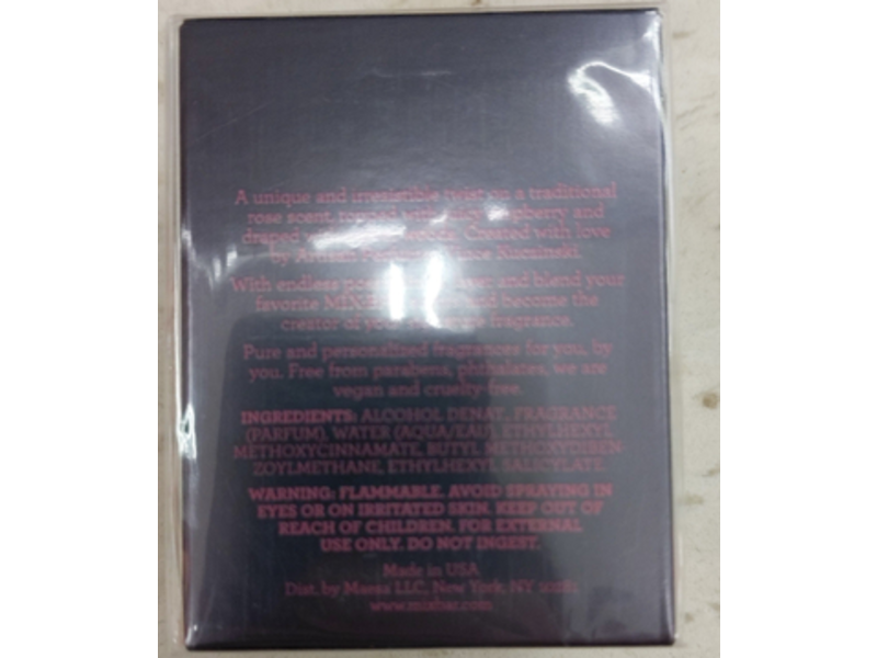 Mix:Bar Eau De perfume, Glass Rose, 1.7 fl oz/50 mL