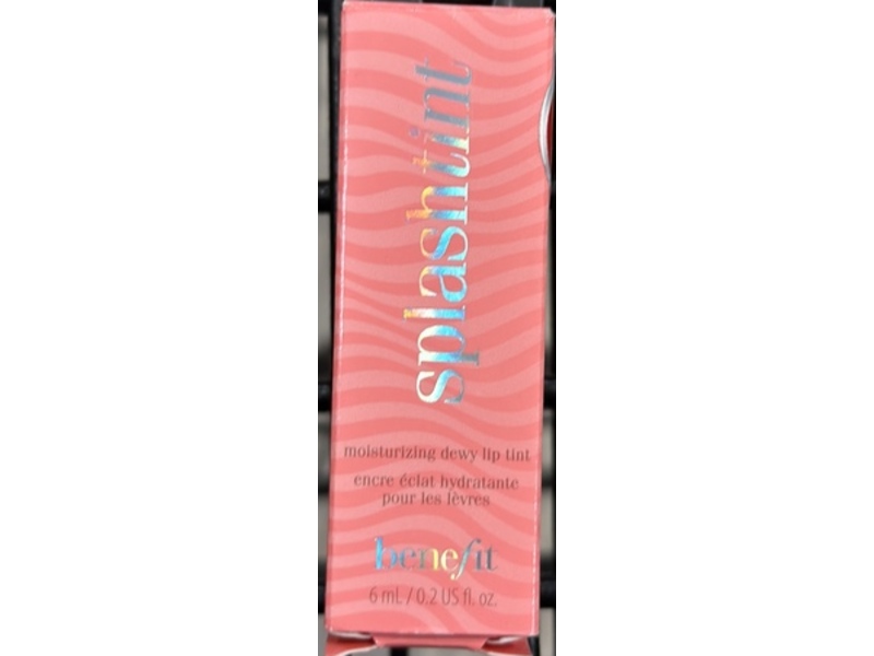 Benefit Splashtint Moisturizing Dewy Lip Tint, 15 Yachty Hottie Poppy Red, 0.2 fl oz/6 mL